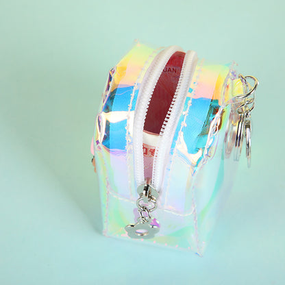 National Fashion Heart Transparent Jelly Portable Children's Coin Purse