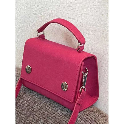 Women's Rose Red Pink Small Square Summer Crossbody Bags