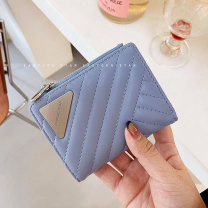 Korean Style Female Solid Color Simple Ladies Wallets