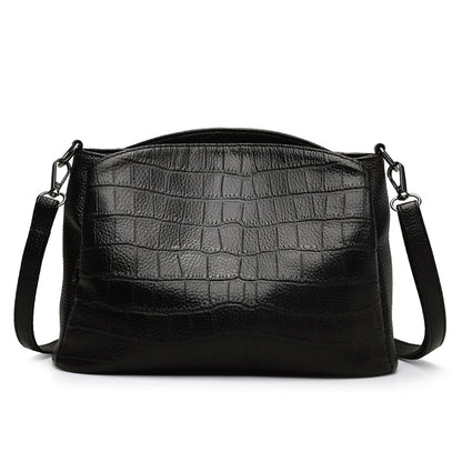 Source Genuine Leather Female Crocodile Pattern Crossbody Bags