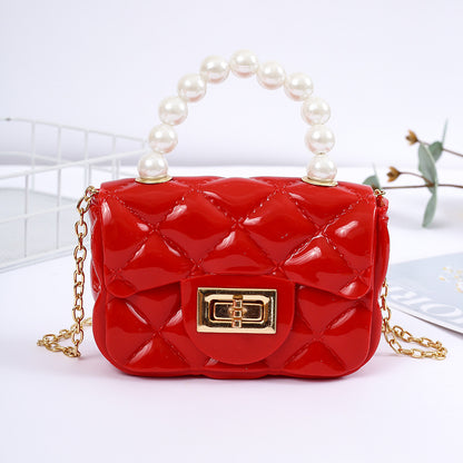 Candy Color Chain Change Packet Pearl Crossbody Bags