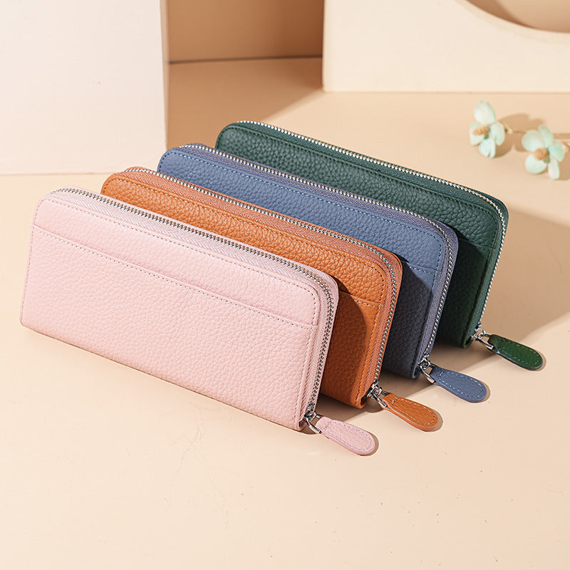 Women's & Men's & Style Leather Long Multiple Slots Ladies Wallets