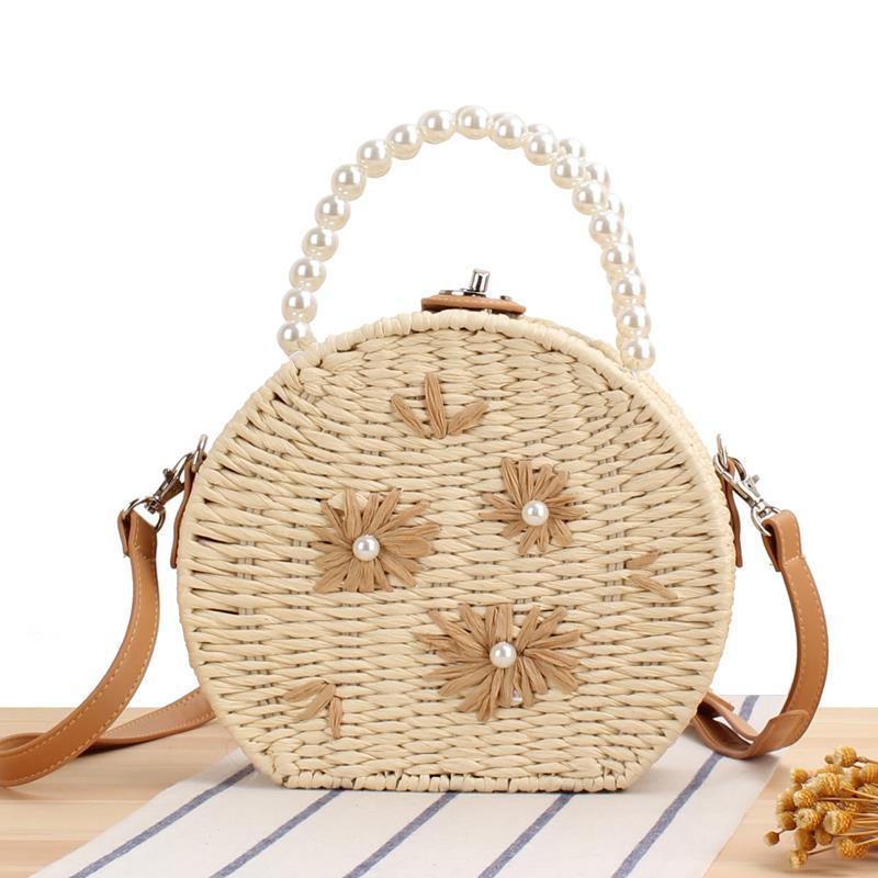 Trendy Korean Straw Plaited Fashion Small Handbags