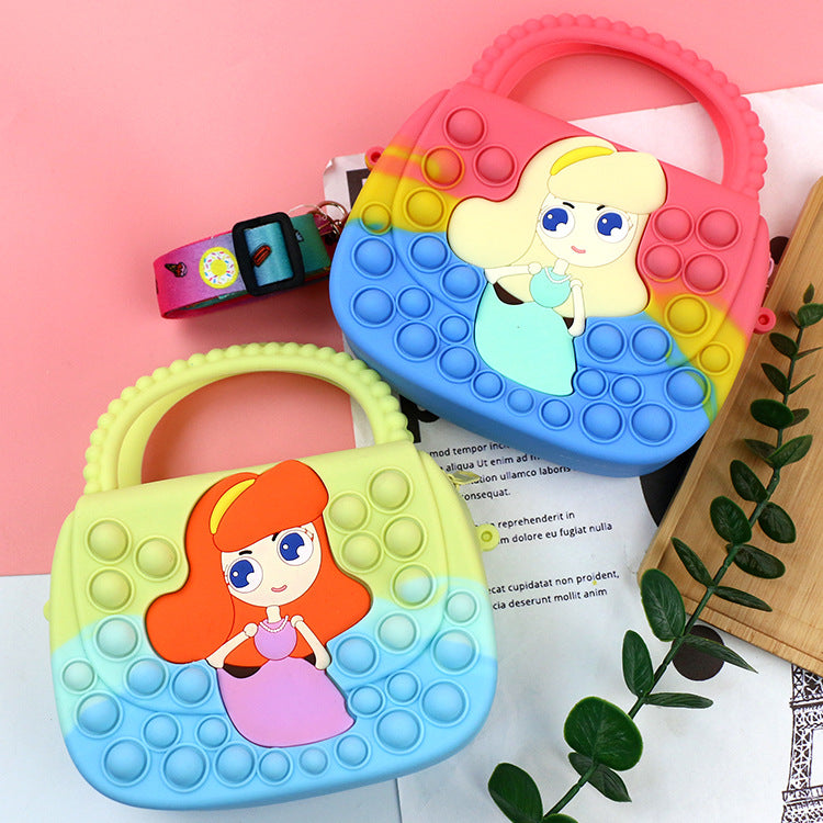 Killer Pioneer Cartoon Color Silicone Portable Children's Coin Purse