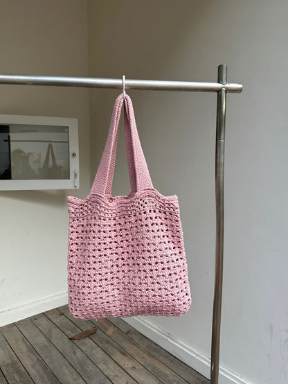 Women's Retro Hollow Knitted Hand-woven Wool Tote Shoulder Bags