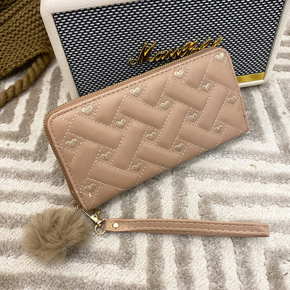 Pochette tendance en forme de cœur avec long design brodé