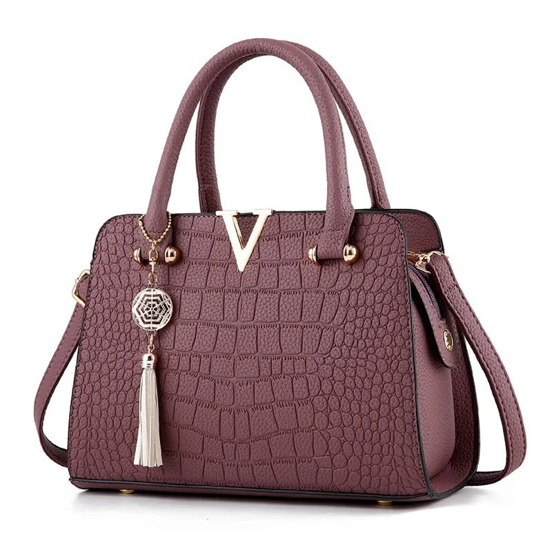 Women's Fashion Classic Large Capacity Crocodile Pattern Bags