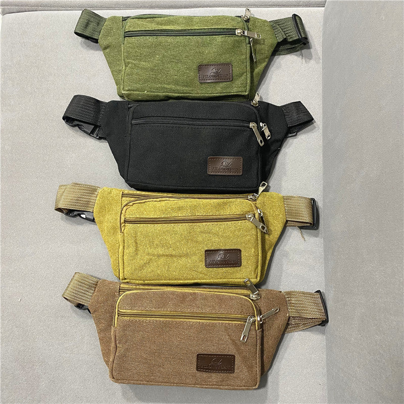 Trendy Unique Charming Cell Portable Canvas Men's Waist Packs