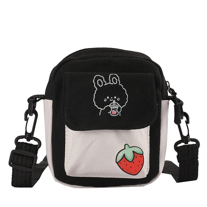 Canvas Female Summer Korean Style Cute Crossbody Bags