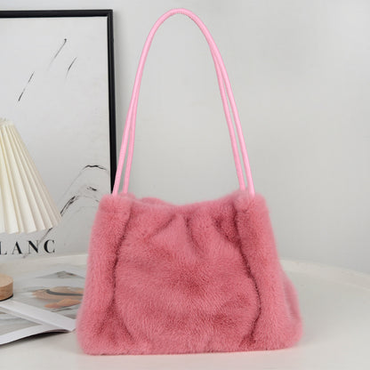 Women's Large Capacity Plush Fashion High-grade Furry Crossbody Bags