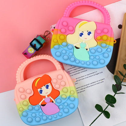 Killer Pioneer Cartoon Color Silicone Portable Children's Coin Purse