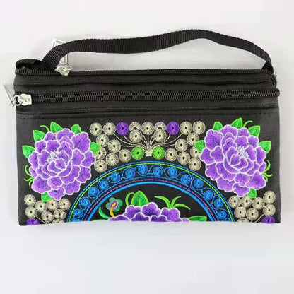 Women's Stall Yunnan National Style Embroidered Double Crossbody Bags