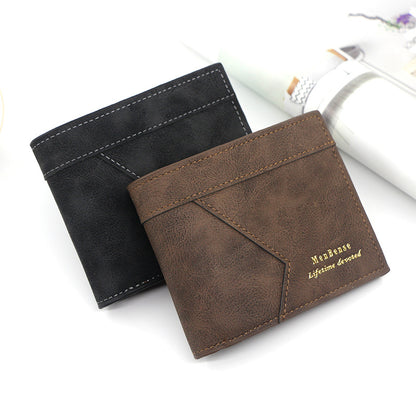 Men's Matte Leather Man's Large Capacity Multi Men's Wallets