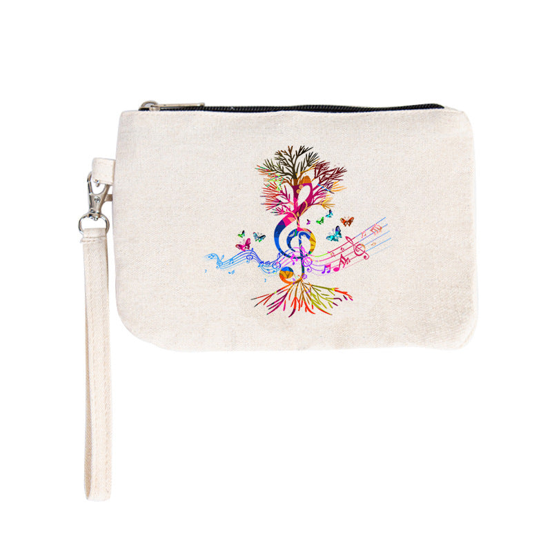 Canvas Printing Hand Portable Mobile Zipper Purses