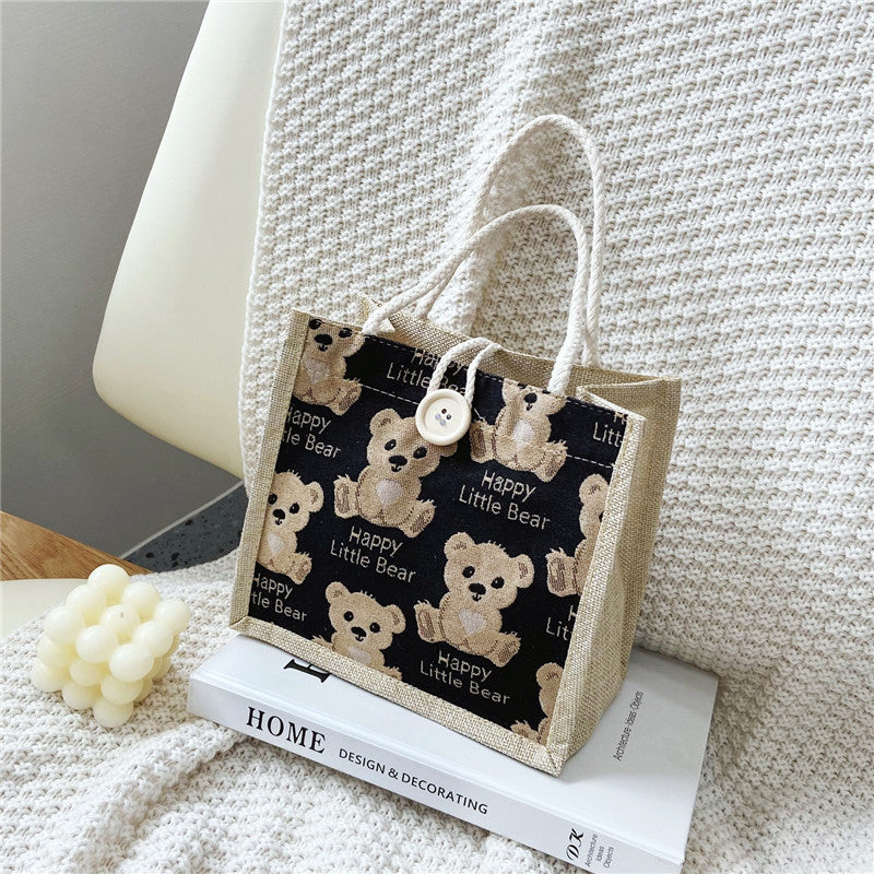 Bear Cute Lightweight Lunch Box Large Handbags