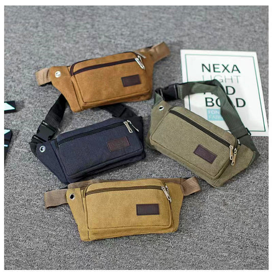 Trendy Unique Charming Cell Portable Canvas Men's Waist Packs