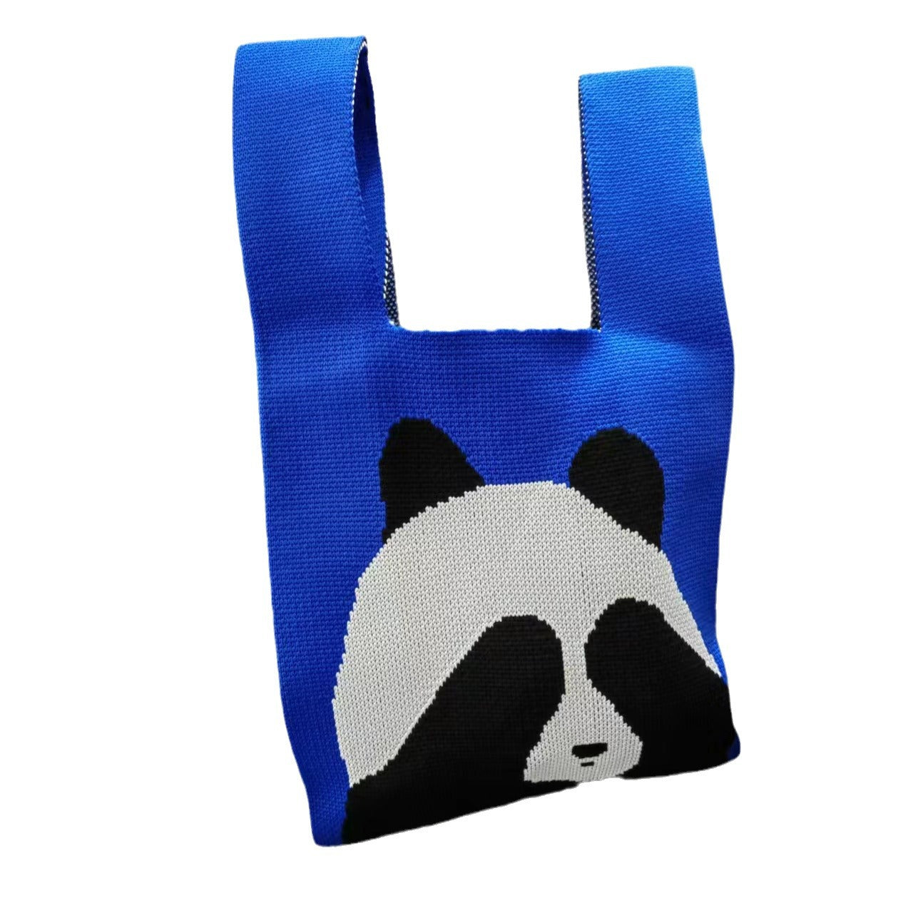 Sac fourre-tout tricoté Panda de grande capacité