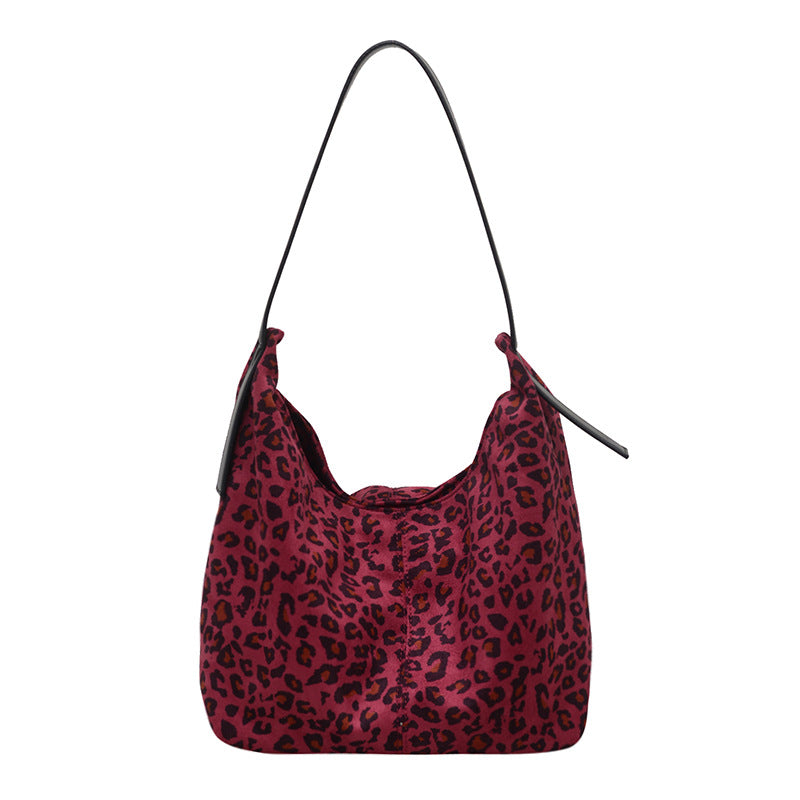 Women's Retro Trendy Large Capacity Fashion Leopard Shoulder Bags