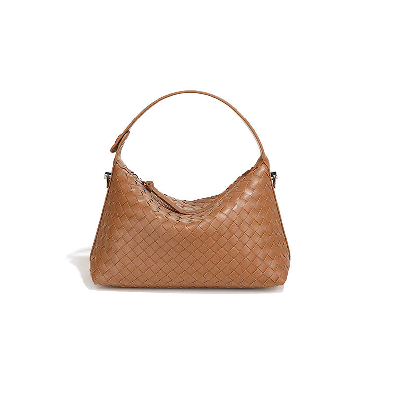 Women's Niche Cowhide Rhombus Dumpling Woven Fashion Handbags