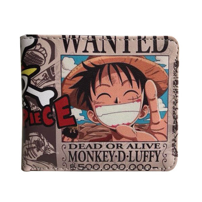 Anime One Piece Short Unisex Leather Ladies Wallets