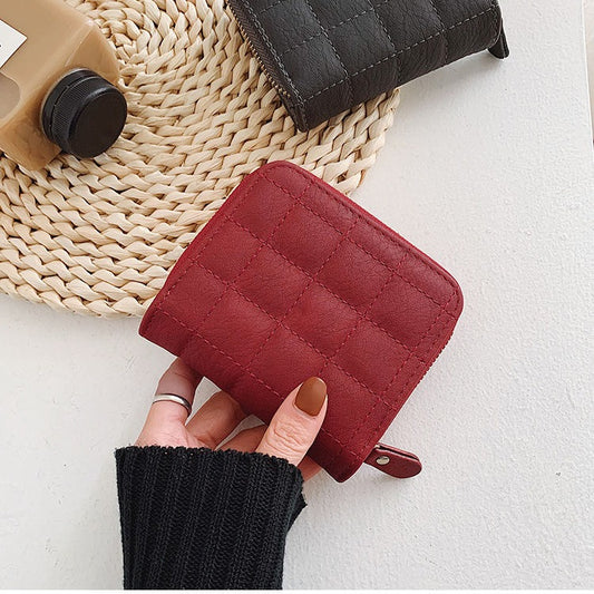 Women's Korean Style Mini Short Zipper Cute Ladies Wallets