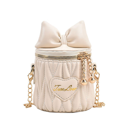 Chain Classic Style Bowknot Mini Bucket Korean Children's Shoulder Bags