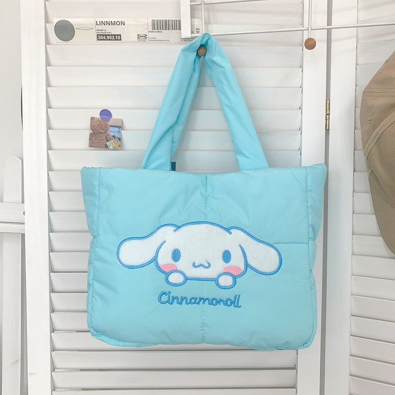 Cute Cartoon Embroidery Down Lightweight Commuter Bags