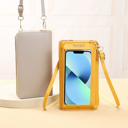 Women's Touch Screen Multifunctional Transparent Mini Mobile Phone Bags