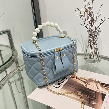 Women's Bucket Versatile Design High-grade Pearl Good-looking Handbags