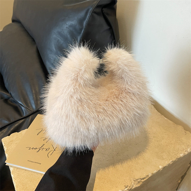 Women's Niche Plush Popular Portable Fur Crossbody Bags