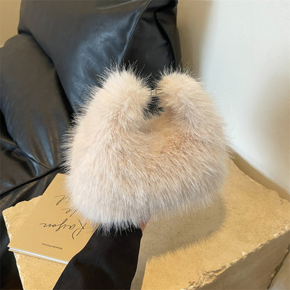 Women's Niche Plush Popular Portable Fur Crossbody Bags