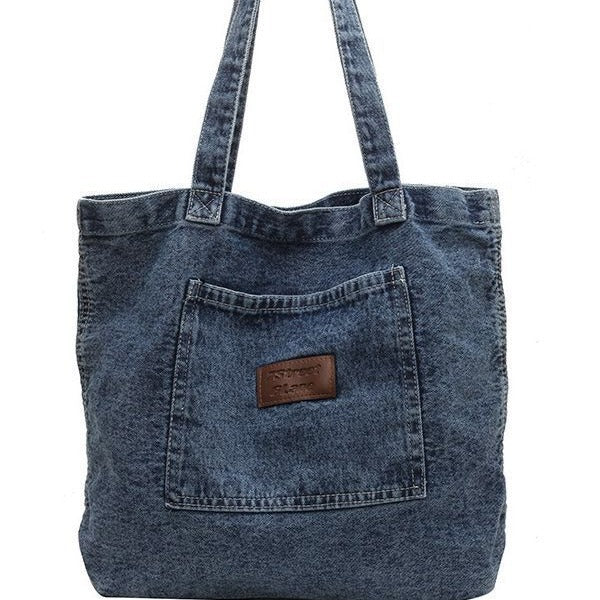 Leisure Artistic Washed Denim Cloth Texture Crossbody Bags