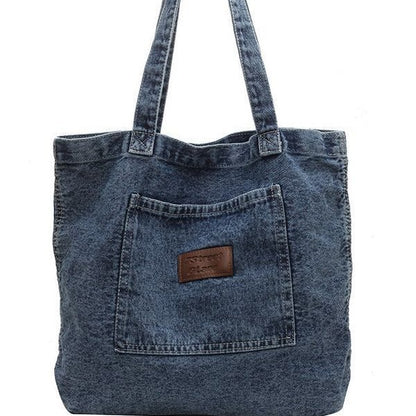 Leisure Artistic Washed Denim Cloth Texture Crossbody Bags