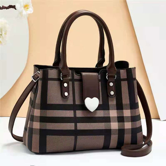 Large Capacity Totes Contrast Color Fashionable Korean Handbags