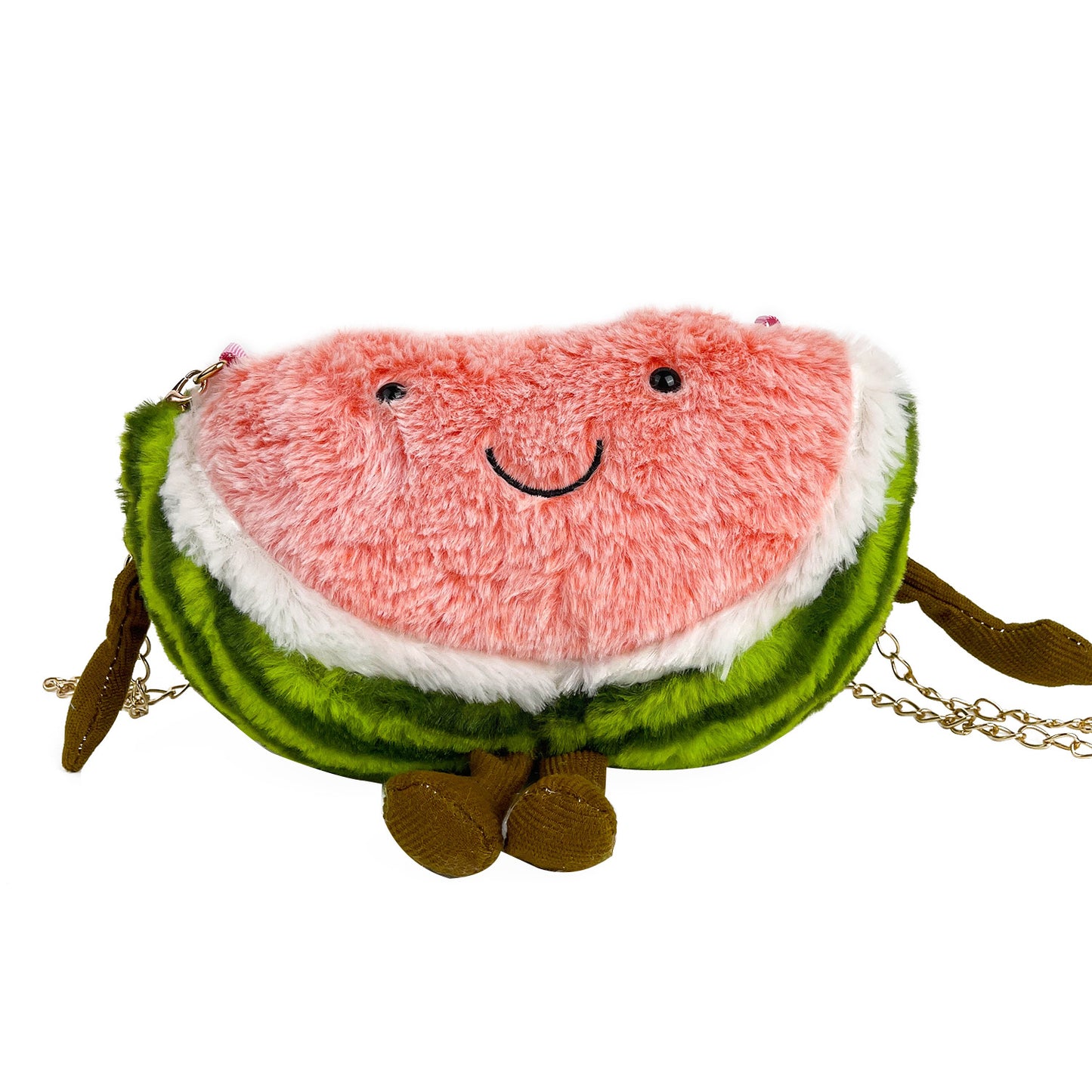 Plush Watermelon Female Winter Cartoon Cute Crossbody Bags