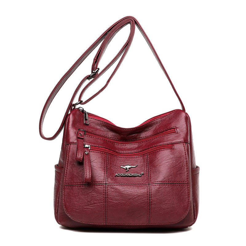 Women's Stall Fashion Soft Leather Mother Leisure Bags