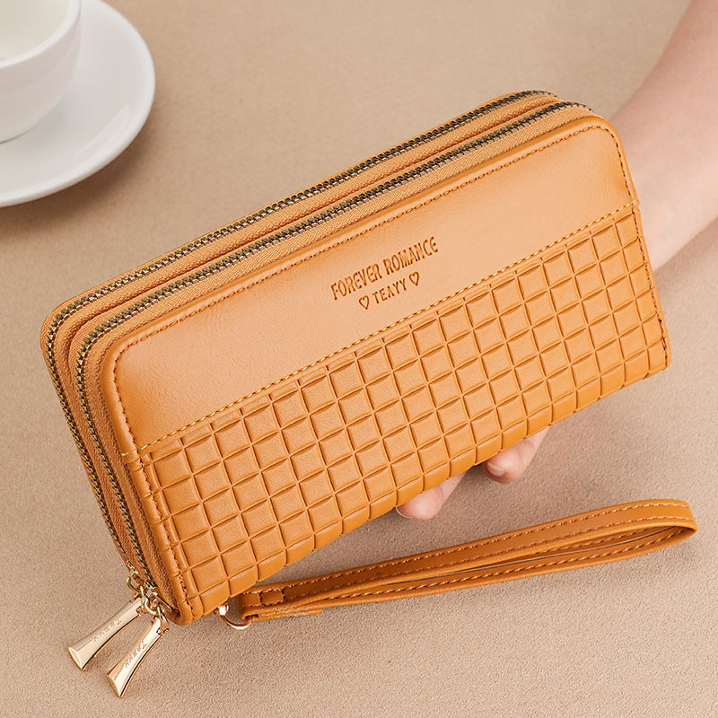 Women's Long Stitching Double Layer Zipper Ladies Wallets