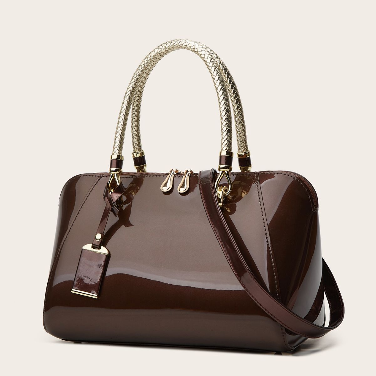 Women's Patent Leather Good Texture Personality Portable Bags