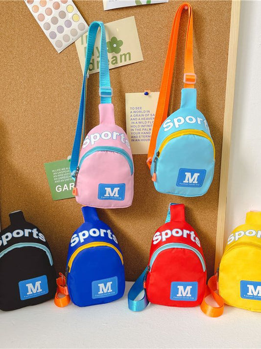 Nouveaux sacs banane en nylon imprimés pour enfants avec lettres d'automne