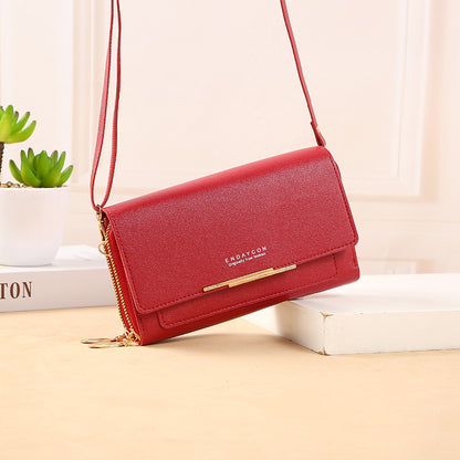 Women's Fashion New Korean Mid-length Clutch Phone Bags