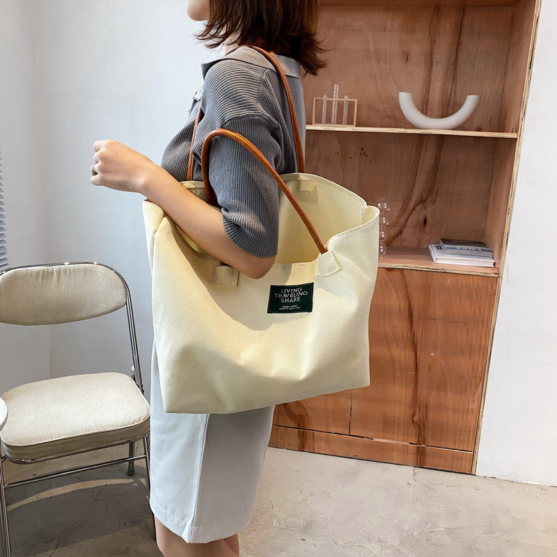 Sacs portables en toile simple de grande capacité pour femmes