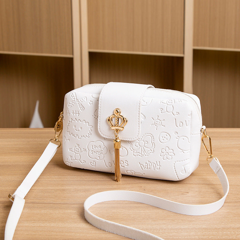 Glamorous Beautiful Embossed Quantity Discount Korean Crossbody Bags