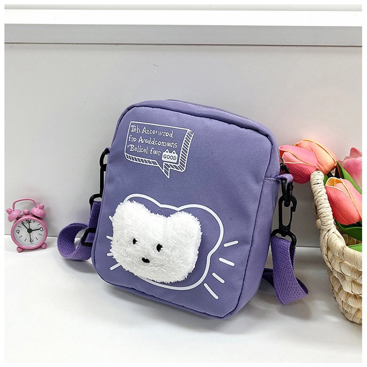 Cartoon Kitten Trendy Simple Nylon Cloth Shoulder Bags