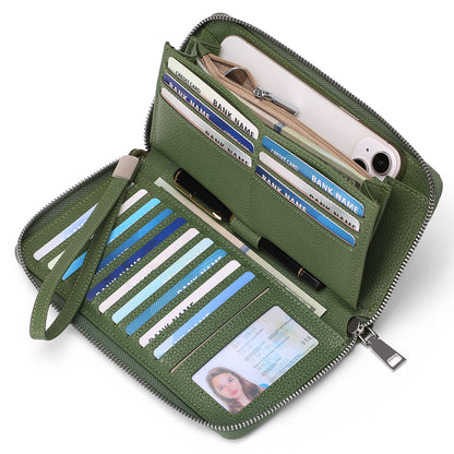 Women's Swiping Large Capacity Long Multi Slots Ladies Wallets