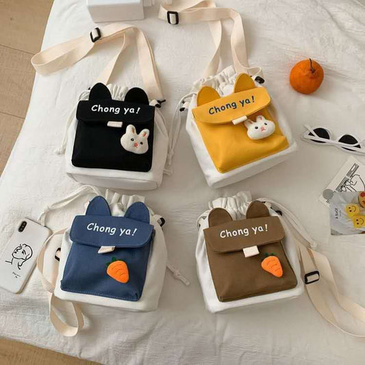 Women's Cute Korean Style Canvas Versatile Crossbody Bags