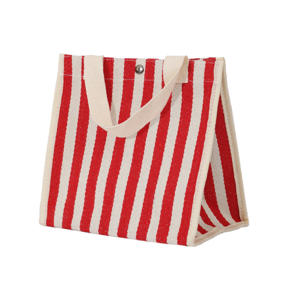 Striped Shopping Portable Thick Canvas Mom Bags