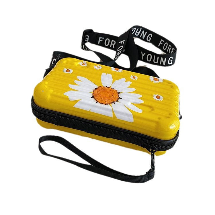 Women's Spring Makeup Hard Sunflower Waterproof Storage Crossbody Bags