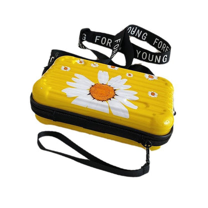 Women's Spring Makeup Hard Sunflower Waterproof Storage Crossbody Bags