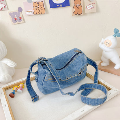 Children's Korean Style Simple Denim Boys Fashion Children's Shoulder Bags