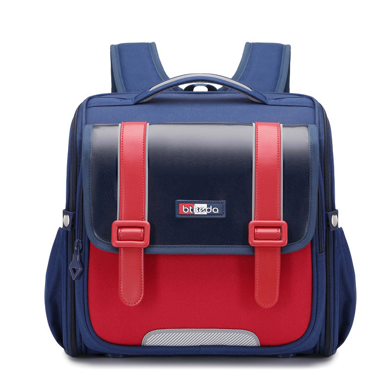 Children's Horizontal British Style Spine Protection Large Elementary School Students' Schoolbags